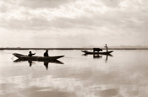牛運ぶ農舟(丸江湖にて） [高埼武雄, カメラ毎日 1956年5月号より]のサムネイル画像