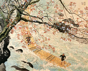 花筏 [川合玉堂, 1951年, 川合玉堂展 描かれた日本の原風景より]のサムネイル画像