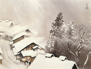 吹雪 [川合玉堂, 1950年, 川合玉堂展 描かれた日本の原風景より]のサムネイル画像