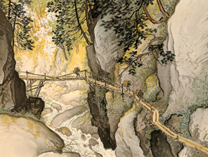 渓間之花 [川合玉堂, 1950年頃, 川合玉堂展 描かれた日本の原風景より]のサムネイル画像