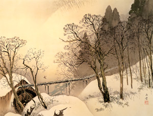 雪中水車 [川合玉堂, 1942年, 川合玉堂展 描かれた日本の原風景より]のサムネイル画像