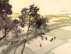 田植 [川合玉堂, 1941年, 川合玉堂展 描かれた日本の原風景より]のサムネイル画像