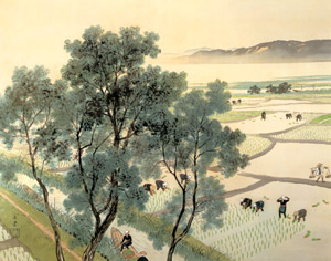 田植 [川合玉堂, 1940年, 川合玉堂展 描かれた日本の原風景より]のサムネイル画像