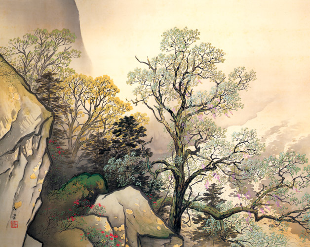 雨後 [川合玉堂, 1935年, 川合玉堂展 描かれた日本の原風景より] パブリックドメイン画像 