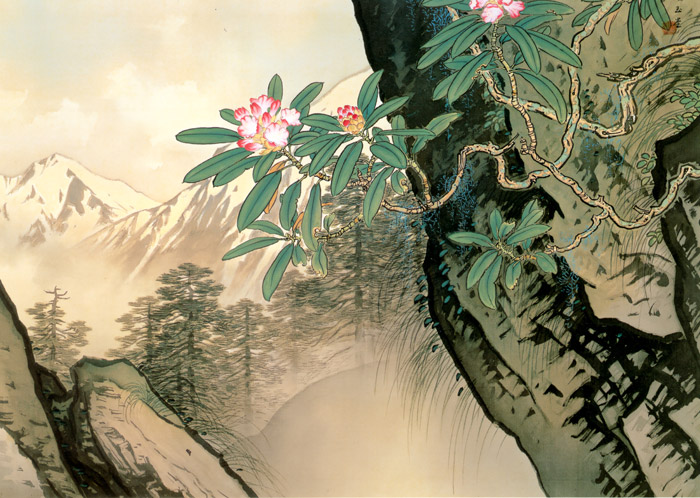 石楠花 [川合玉堂, 1930年, 川合玉堂展 描かれた日本の原風景より] パブリックドメイン画像 