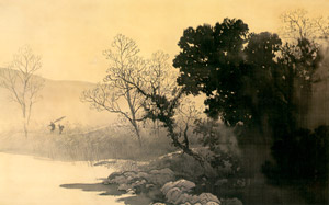 湖畔晩帰 [川合玉堂, 1928年, 川合玉堂展 描かれた日本の原風景より]のサムネイル画像