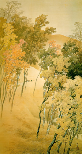 雑木山 [川合玉堂, 1913年, 川合玉堂展 描かれた日本の原風景より] パブリックドメイン画像 