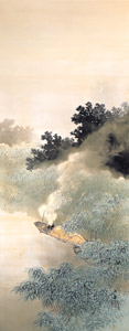 晩江炊烟図 [川合玉堂, 1914年, 川合玉堂展 描かれた日本の原風景より]のサムネイル画像