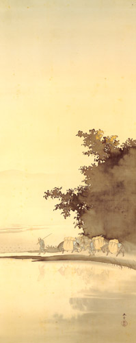 晩帰 [川合玉堂, 1899年頃, 川合玉堂展 描かれた日本の原風景より] パブリックドメイン画像 