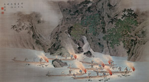 藍川漁火図 [川合玉堂, 1893年, 川合玉堂展 描かれた日本の原風景より]のサムネイル画像