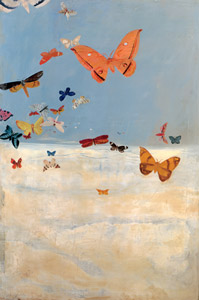 雲の上を飛ぶ蝶 [三岸好太郎, 1934年, 麗しき前衛の時代 古賀春江と三岸好太郎より]のサムネイル画像