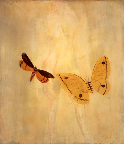 蝶と裸婦 [三岸好太郎, 1934年, 麗しき前衛の時代 古賀春江と三岸好太郎より] パブリックドメイン画像 