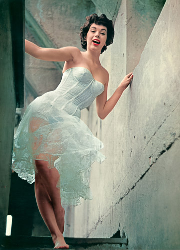 無題(レースのランジェリー姿の女性モデル） [ジェリー・ユルズマン, Color Photography Annual 1956より] パブリックドメイン画像 