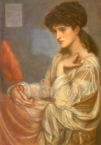 マリア・ザンバコ [ダンテ・ゲイブリエル・ロセッティ, 1870年, ロセッティ展より] パブリックドメイン画像 
