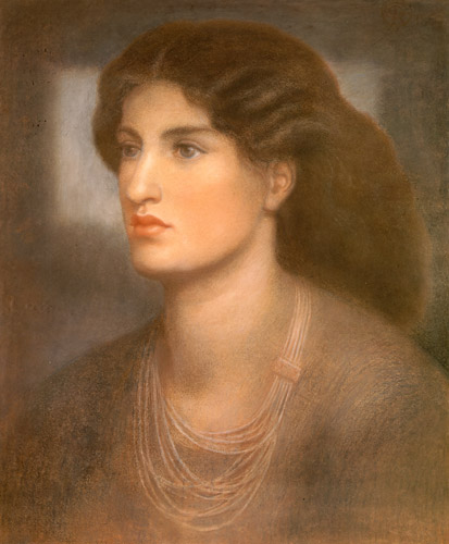 肖像 [ダンテ・ゲイブリエル・ロセッティ, 1869年, ロセッティ展より] パブリックドメイン画像 