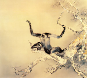 玄猿 [橋本関雪, 1933年, 橋本関雪展 没後50年記念より]のサムネイル画像