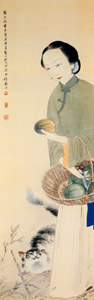 摘瓜図 [橋本関雪, 1925年頃, 橋本関雪展 没後50年記念より]のサムネイル画像