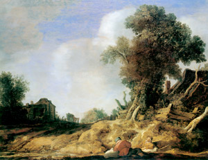 田舎の道 [ピーテル・デ・モライン, 1628年？, ブリューゲルとネーデルラント風景画より]のサムネイル画像