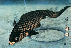 藻中の鯉 [渓斎英泉, 1844-1848年, 秘蔵浮世絵大観 第2巻 大英博物館2より]のサムネイル画像