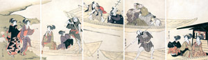 渡し船 [歌川豊広, 1801-1818年, 秘蔵浮世絵大観 第2巻 大英博物館2より]のサムネイル画像