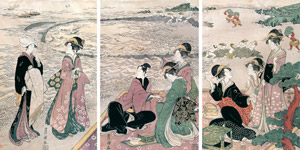海浜遊興 [歌川豊国, 1801-1804年頃, 秘蔵浮世絵大観 第2巻 大英博物館2より]のサムネイル画像