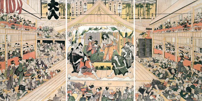 劇場内部図 [歌川豊国, 1800年, 秘蔵浮世絵大観 第2巻 大英博物館2より