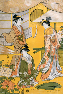 源氏花のゑん(左） [鳥文斎栄之, 1791-1792年頃, 秘蔵浮世絵大観 第2巻 大英博物館2より]のサムネイル画像