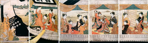吉野丸船遊び  [鳥文斎栄之, 1781-1789年, 秘蔵浮世絵大観 第2巻 大英博物館2より]のサムネイル画像