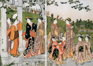 三囲詣 [鳥居清長, 1781-1789年, 秘蔵浮世絵大観 第2巻 大英博物館2より]のサムネイル画像