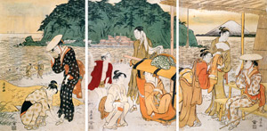 江の島詣 [鳥居清長, 1781-1789年, 秘蔵浮世絵大観 第2巻 大英博物館2より]のサムネイル画像