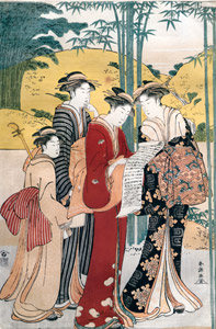 竹林七妍(左） [勝川春潮, 1781-1789年, 秘蔵浮世絵大観 第2巻 大英博物館2より]のサムネイル画像
