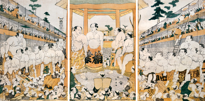 大相撲土俵入り [勝川春英, 1796年, 秘蔵浮世絵大観 第2巻 大英博物館2 
