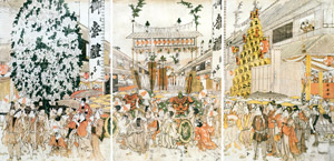 天王祭 [勝川春英, 1807年, 秘蔵浮世絵大観 第2巻 大英博物館2より]のサムネイル画像