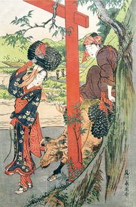 大原女 [勝川春英, 1781-1789年, 秘蔵浮世絵大観 第2巻 大英博物館2より]のサムネイル画像