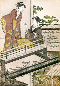 向島の料理茶屋(右） [窪俊満, 1781-1789年, 秘蔵浮世絵大観 第2巻 大英博物館2より]のサムネイル画像