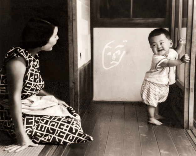 わが家族 [武井昭二, カメラ毎日 1956年1月号より] パブリックドメイン画像 