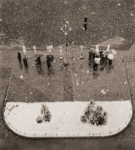 春雪 [林湖邨, カメラ毎日 1955年4月号より] パブリックドメイン画像 