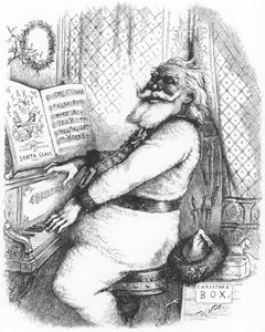 “For he’s a jolly good fellow, so say we all of us.” [Thomas Nast,  from Thomas Nast’s Christmas Drawings] Thumbnail Images