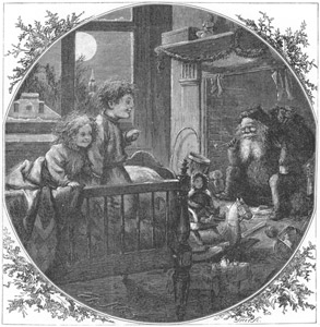 無題(サンタクロースと寝ずに起きていた子供たち） [トーマス・ナスト, Thomas Nast’s Christmas Drawingsより]のサムネイル画像