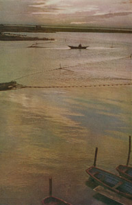 夕映えの水面 [堀江孝一, カメラ毎日 1956年2月号より]のサムネイル画像