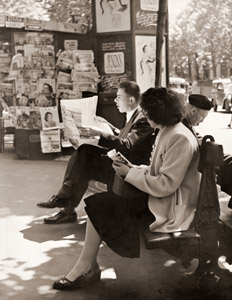ベンチの陽射し [石井幸之助, 日本カメラ 1953年6月号より]のサムネイル画像