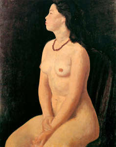 Sideways Looking Nude Woman [Terauchi Manjirō, 1960, from Exhibition Catalog of Terauchi Manjiro] Thumbnail Images