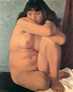 Crouching Nude Woman [Terauchi Manjirō, 1960, from Exhibition Catalog of Terauchi Manjiro] Thumbnail Images