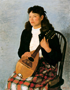 楽器をもてる女 [寺内萬治郎, 1948年頃, 寺内萬治郎展より]のサムネイル画像