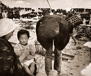 漁村のひるさがり [伊東忠全, 日本カメラ 1956年1月号より]のサムネイル画像