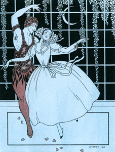 Dessins sur la Danses de Vaslav Nijinsky (Le Spectre de la rose) [George Barbier,  from George Barbier Master of Art Deco] Thumbnail Images