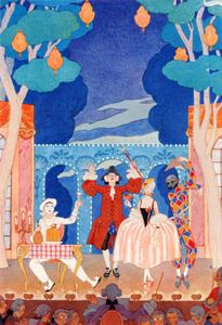 Fêtes Galantes (Pantomime) [George Barbier,  from George Barbier Master of Art Deco] Thumbnail Images