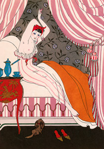 モード・エ・マニエール・ドージュルデュイ誌 美しき早起き娘 [ジョルジュ・バルビエ, 1914年, ジョルジュ・バルビエ 優美と幻想のイラストレーターより]のサムネイル画像