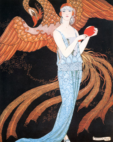 ガゼット・デュ・ボン・トン誌 魔術 [ジョルジュ・バルビエ, 1922年, ジョルジュ・バルビエ 優美と幻想のイラストレーターより] パブリックドメイン画像 