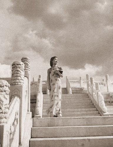 満蒙支点描 北京の姑娘 [堀野正雄, アサヒカメラ 1939年9月号より] パブリックドメイン画像 